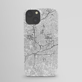 Atlanta White Map iPhone Case