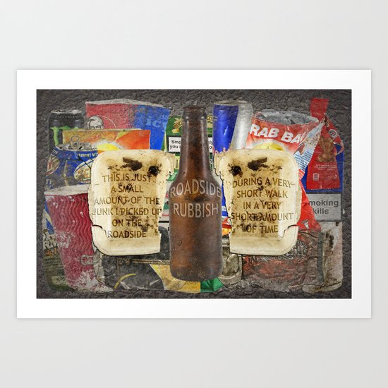 Roadside Rubbish Art Print
