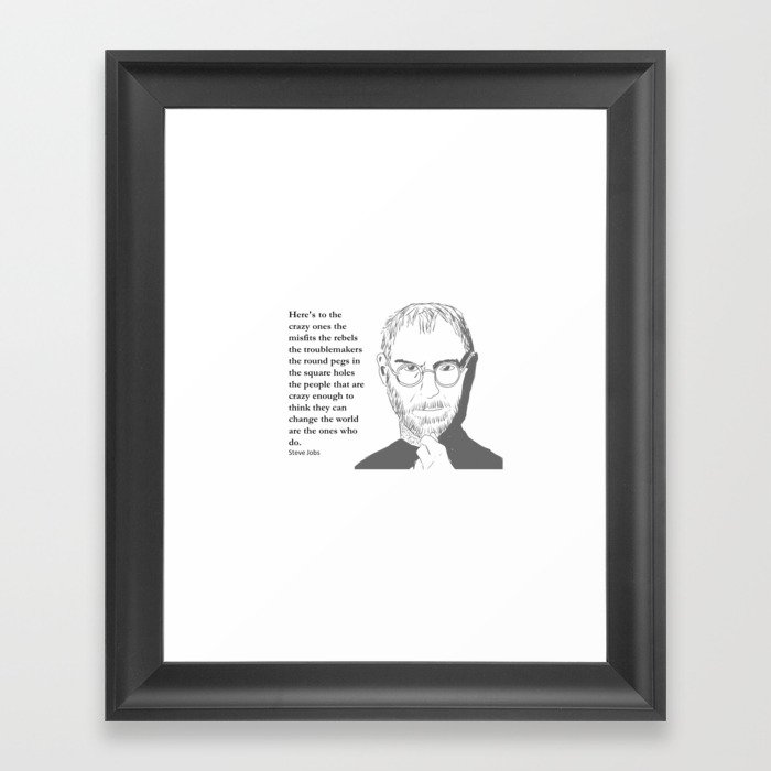 Steve Jobs - the crazy ones Framed Art Print