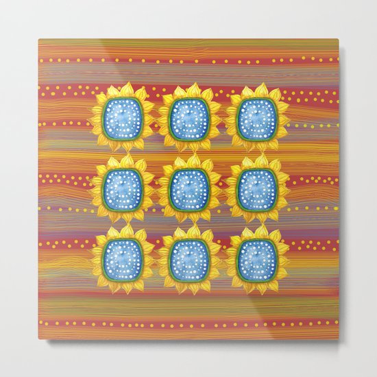 Sunny Flowers II Metal Print