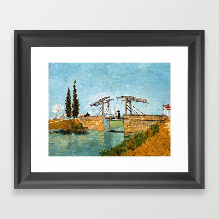 Vincent van Gogh - Langlois Bridge at Arles Framed Art Print