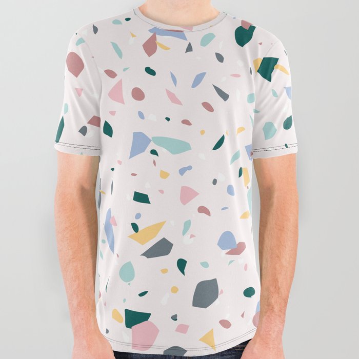 Colorful Terrazzo All Over Graphic Tee