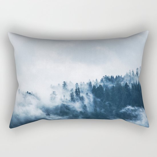 Smoke & Fog #blue Rectangular Pillow