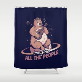 Imagine All the People by Tobe Fonseca Shower Curtain