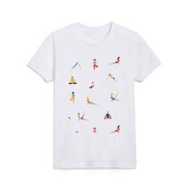 Women in yoga poses Kids T Shirt