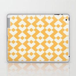 Orange and White Abstract Retro Pattern Laptop Skin