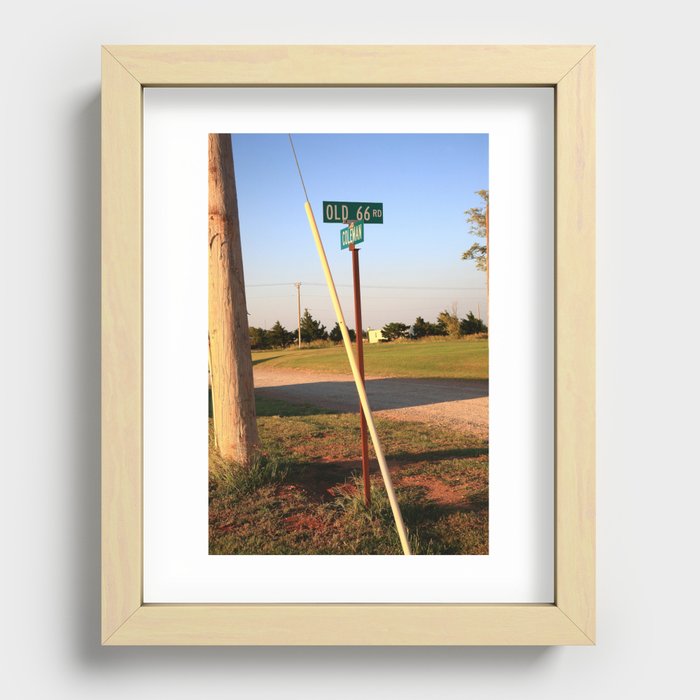 Route 66 - Oklahoma Side Road 2010 Recessed Framed Print