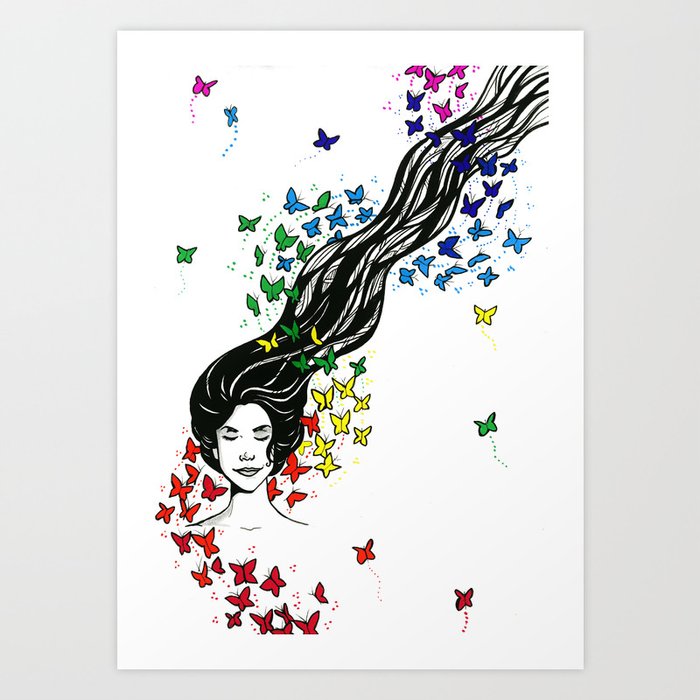 Butterfly Breeze Art Print