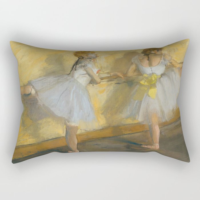 Edgar Degas "Dancers Practicing at the Barre" Rectangular Pillow