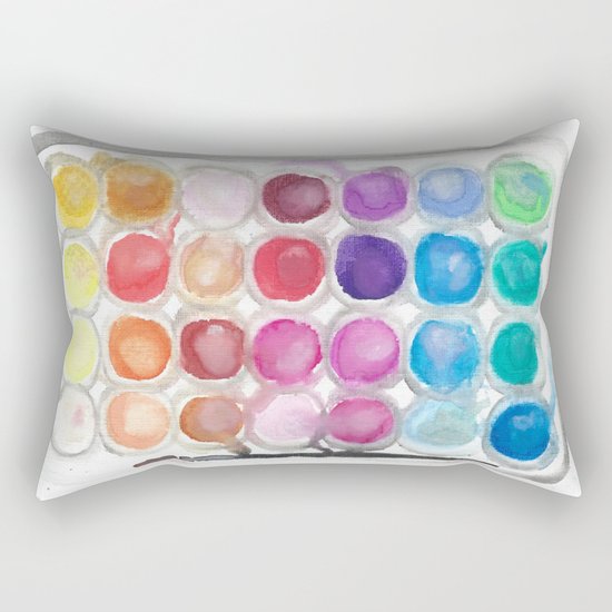 Watercolor Set Rectangular Pillow