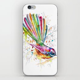 Sketchy Fantail iPhone Skin