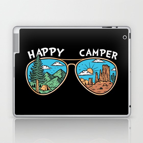 Happy Camper Landscape Sunglasses Laptop & iPad Skin