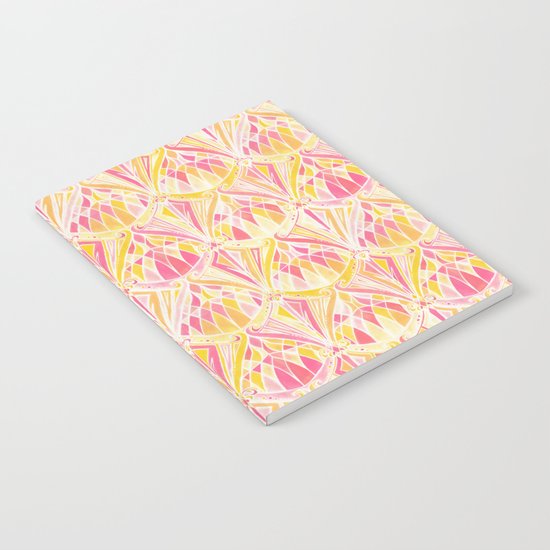 Art Deco Pattern in Pink and Orange Notebook