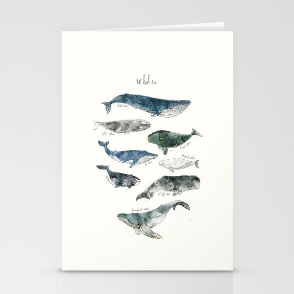 Whales Stationery Cards