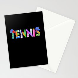 Tennis Tennis Racket Tennis Player Stationery Card