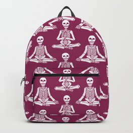 Yoga Skeleton Eggplant Backpack