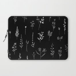 Black wildflowers Laptop Sleeve