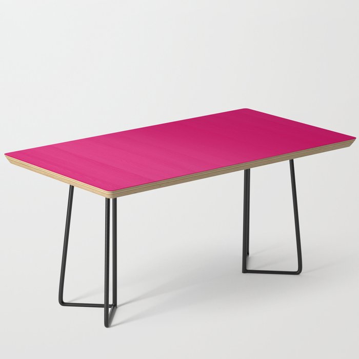 Modern Trendy Fashion Magenta Pink Solid Color Coffee Table