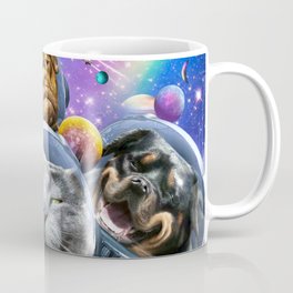 Space Cat And Dogs Selfie  Mug