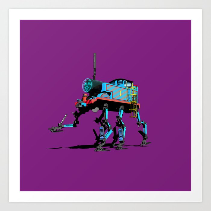 Thomas The Mech Art Print By Robotsvdinosaurs