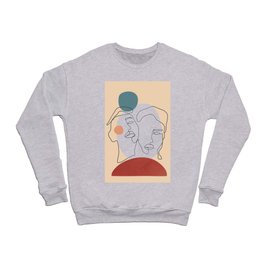 Line Pair Portrait 05 Crewneck Sweatshirt