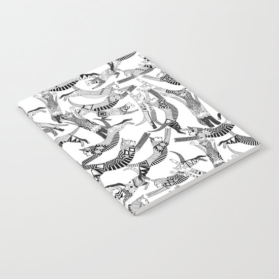 cat party black white Notebook