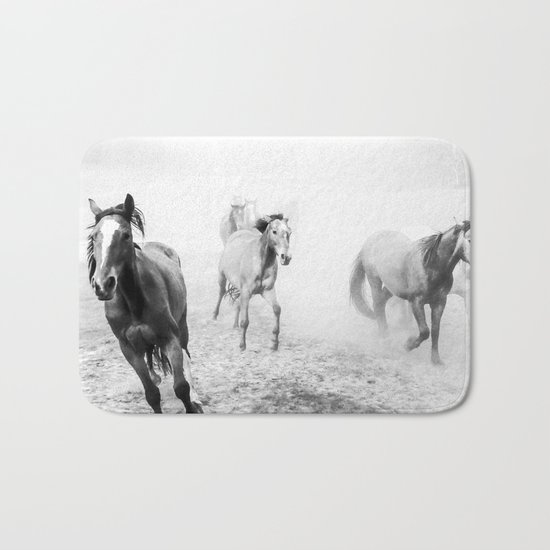 Running with the horses Bath Mat