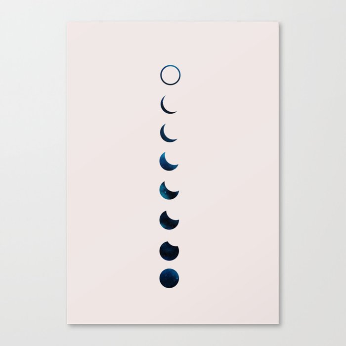 Moon Phases | Starry Night Version Canvas Print