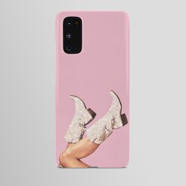 These Boots - Glitter Pink Android Case | Photo, Pink, Shoes Heels, Yeehaw, Rhinestonescrystals, Glitter, Diamonds, Aesthetic, Sparkle, Disco 