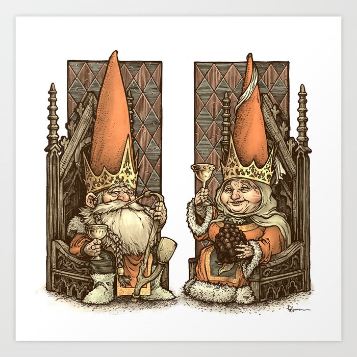 Royal Gnomes Art Print