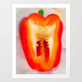 Red Bell Pepper Exposed Art Print
