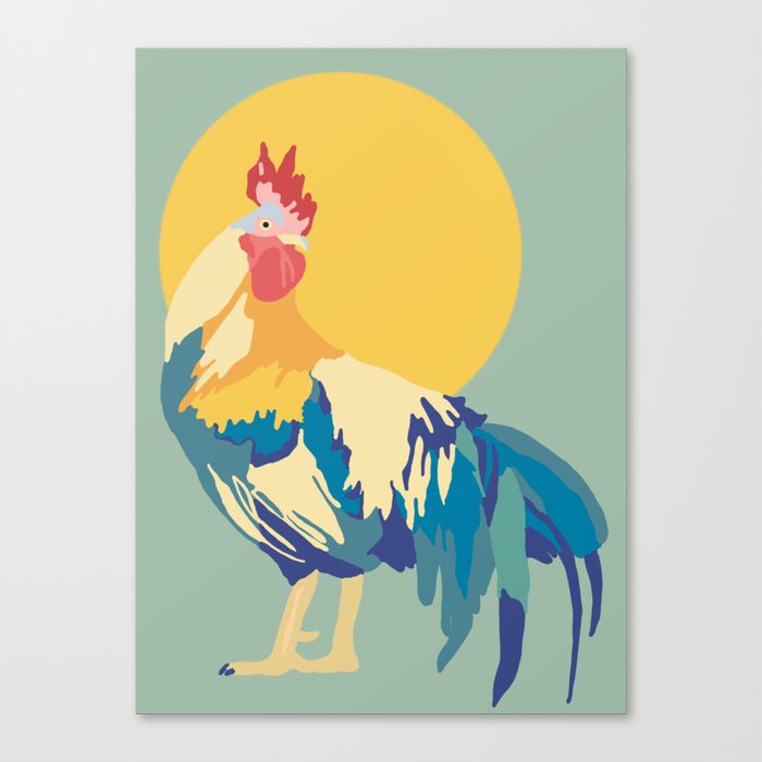 Rooster Rising Canvas Print