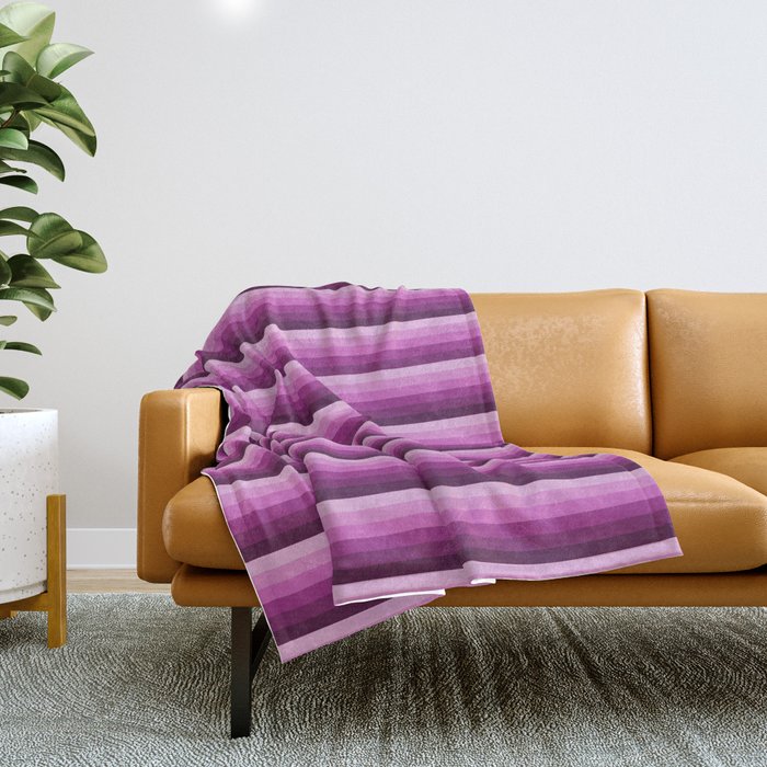 Pattern purple stripes Throw Blanket