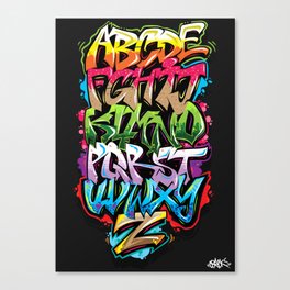 Graffiti Alphabet Canvas Print