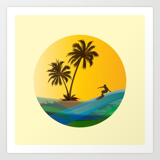 Surfer Art Print