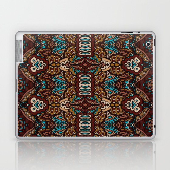 Colorful Oriental Rug Mandala Boho Pattern Laptop & iPad Skin