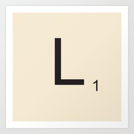 Scrabble Lettre L Letter Art Print