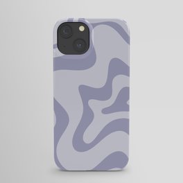 Retro Liquid Swirl Abstract in Double Light Purple iPhone Case