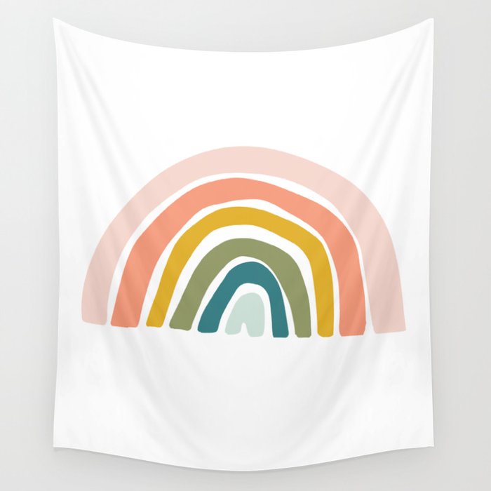 PRIDE Doodle Rainbow Wall Tapestry