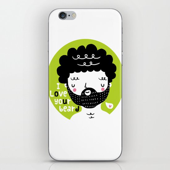 I Love your Beard iPhone & iPod Skin