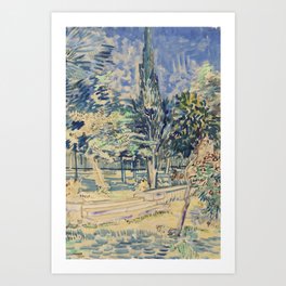 Stone Steps in the Garden of the Asylum Vincent van Gogh Art Print
