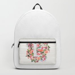Initial Letter L Watercolor Flower Backpack | Initiall, Letter, Initial, Alphabet, Typography, Typeface, Personalized, Alfabet, Flower, Watercolor 