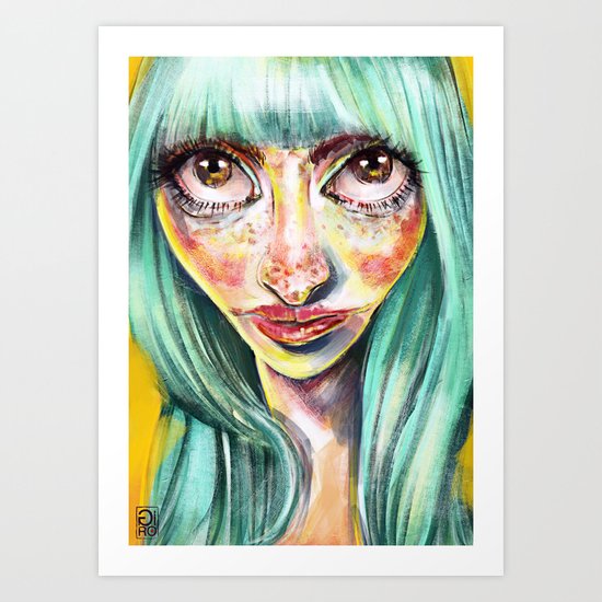 "Glowing 4" Art Print