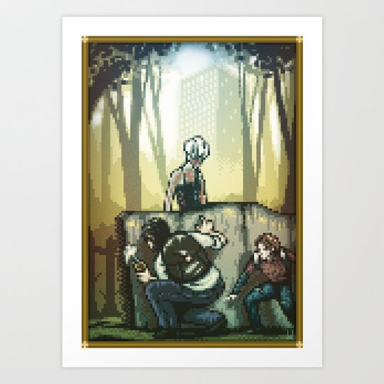 Pixel Art series 12 : In silence Art Print