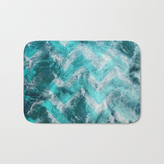 Sea chevron Bath Mat