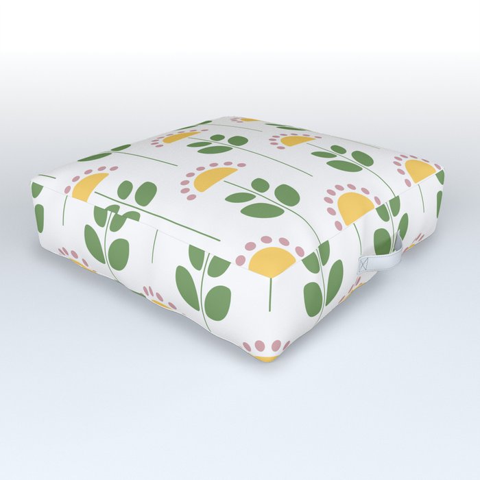 Minimal Floral Outdoor Floor Cushion