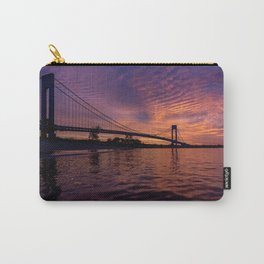 Verrazzano Bridge at Sunrise Carry-All Pouch | Verrazzano, Newyorkcity, Sunrise, Verrazano, Reflection, Brooklyn, Bridge, Water, Sunburst, Photo 