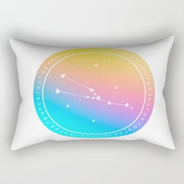 Taurus Zodiac | Rainbow Circle Rectangular Pillow