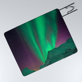 Northern Light Aurora Borealis in Norway Picnic Blanket