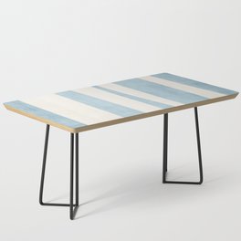 Minimalist Off-White Sky Blue Contemporary Design Coffee Table